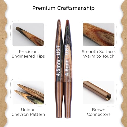 Knitter’s Pride Terra Interchangeable Needle 2""(5cm) - US 7(4.5mm) - size: 4.50mm