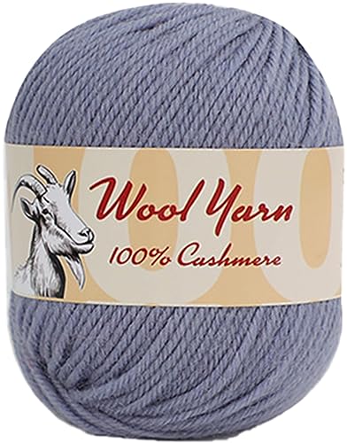 100% Cashmere Wool Yarn (Pack of 10) by Yonkey Monkey 500gr Imported Knitting Crochet (Light Gray 14) - color: Light Gray 14