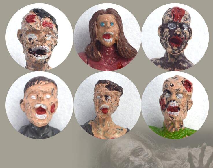 PowerTRC Toy Zombie Action Figures with Movable and Detachable Joints | Mini Zombie Figurines | Great for Presents, Decoration, and Party Favors | Pack of 6, 4 Inches Tall Zombies - style: #1 Set of 1