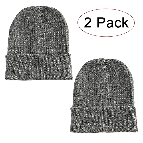 NPJY Unisex Beanie for Men and Women Knit Hat Winter Beanies | Warm-Keep & All-Size, Comfortable & Durable, Soft for Winter Weather - color: Grey
