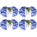 DDL&HEXI 4 Pack Chenille Chunky Yarn,Jumbo Yarn,4x8oz (226g) per Bag (Jacaranda) - color: Jacaranda