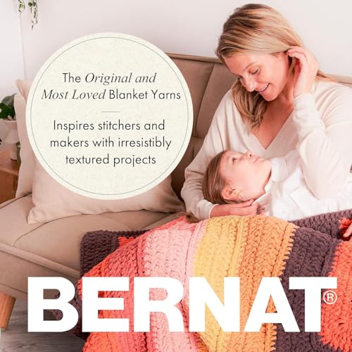 Bernat Baby Blanket Yarn, 3.5oz, Super Bulky 6 Gauge - White - Single Ball Machine Wash & Dry | #6 Super Bulky Yarn, 100% Polyester, Soft Baby Blanket Yarn for Crochet, Knitting & Crafts, 72yds, 100g/3.5oz, 1 Pack - color: White, size: 1 Pack, style: Baby