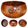 Joyeee Wooden Yarn Bowl, Yarn Holder for Crocheting, Crochet Bowl Accessories Holder with Holes Handmade to Prevent Slipping, Perfect Crochet Holder for Crocheting and Knitting Mothers Day Gift 7.9'' - color: Rosewood no lid,7.9''