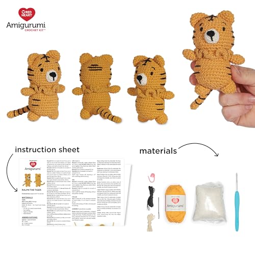 Red Heart Amigurumi Ralph The Tiger Kit - color: Ralph the Tiger