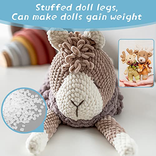 Jmuiiu100g/3.52oz Poly Pellets, Weighted Beads Stuffing for Stuffed Animals | Premium Poly Pellets for Stuffed Animals, Plush Dolls, Handmade DIY Craft Supplies - size: 100g