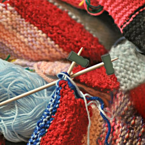 10 Pack Knitting Stitch Stoppers - Spring Needle Point Protectors, Nylon Needle Protectors - color: Color Springs