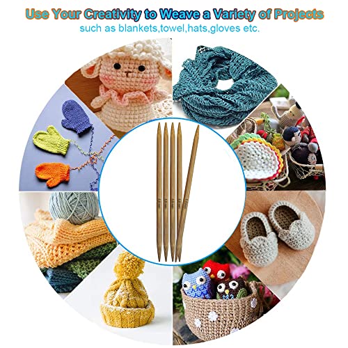 Mdoker Bamboo Double Pointed Knitting Needles Carbonized Bamboo Knitting Needle 7.9 inch(20cm) Length for Handmade Creative DIY Knitting Yarn Projects,Size US 2.5(3mm) - size: US-2.5-(3mm)