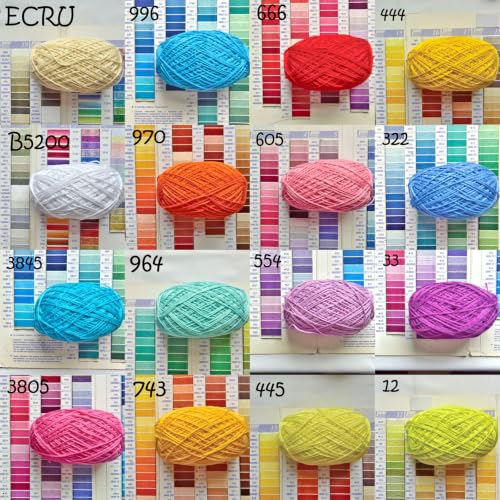 zwzxd Beginner Crochet Kit: Cotton Thread, Hooks & DIY Dishcloth Tutorial （BRT Rainbow Candy） - color: Bright Rainbow Candy