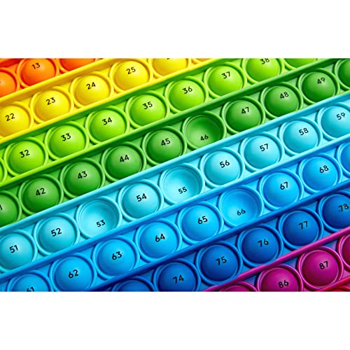 hand2mind Hundred Board Sensory Bubble Popper,Pop Fidget Toys for Kids,Multiplication Board,Math Manipulatives Kindergarten,Fine Motor Toys,Fidgets for Classroom,Calm Down Corner Supplies,(Pack of 2) - size: One Size (Pack of 2)