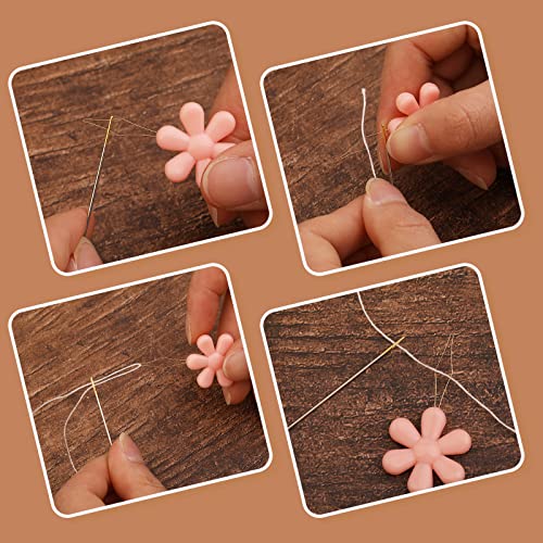 Premium Curved Leather Needles Kit - Assorted Sharp Needles (4 Sizes) with Threaders for Leather Repair & Art Crafts