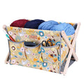 Yarn Caddy Large Size Yarn Storage Organizer for Yarn Skeins-Organizer for Crochet Hooks Knitting Needles Other Accessories (Flower- Yellow Easy Assembly)
