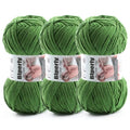 Skinny Chenille Yarn for Crocheting and Knitting - 3 Pack of 100g/317yds Ultra Soft Fluffy Plush Velvet Yarn - #2 Crochet Yarn for Amigurumi, Blankets, Plush Dolls, Baby Clothes (3, Army Green) - color: Army Green