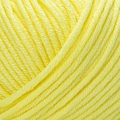 Estako Wool 98 100% Superwash Merino Wool Worsted Weight Yarn, Light Yellow | 1.76 oz, 98 yds, cyc 4 medium, aran, machine washable, 5 mm needles, 6 mm hook, 20 sts gauge, crocheting, sweaters - color: 6365 - Light Yellow, size: 1 Skein