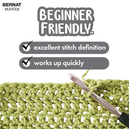 Bernat Maker Gray Yarn of 250g/8.8oz - 72% Cotton 28% Nylon - #5 Bulky - 290m/317Yards - for Knitting, Crochet and Amigurumi (Pack of 24) - color: Gray, size: 24 Pack