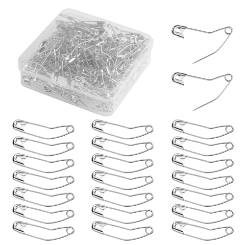 100 Pcs Curved Safety Pins for Quilting Basting Pins 54mm/2.0inch | 100 Pack Curved Safety Pins for Quilting Basting Pins 54mm/2.0inch Quilting Safety Pins Stainless Steel Quilting Pins - size: 2 inch
