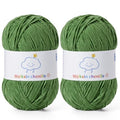 Fluffy Chenille Yarn for Crocheting，Baby Yarn for Crocheting Soft，2 Pack of 100g/3.5oz Velvet Amigurumi Yarn ，Fingering Weight Yarns for Crocheting Baby Blankets、DIY Craft.(2 Army Green) - color: [2 Army Green]