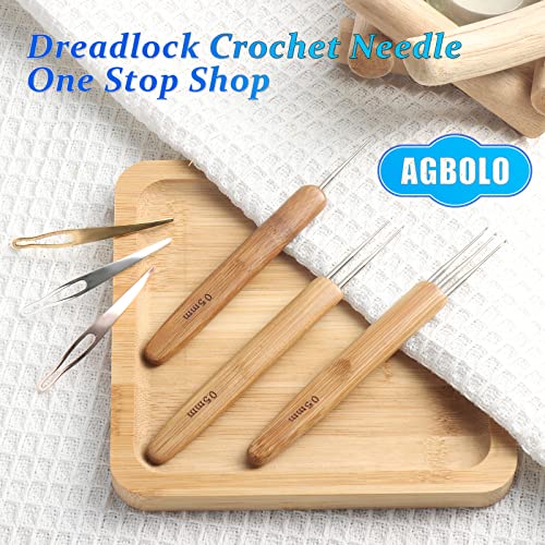 6PCS Dreadlock Crochet Needle for Dreadlocks 0.5mm, Durable Dreadlock Crochet Hooks for Hair with Interlocking Tool, Excellent for Maintaining Real Dread Loc - size: 0.5 mm