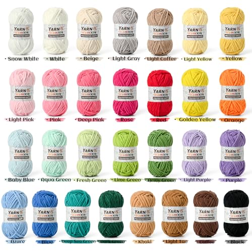 Golden Yellow Soft Chenille Yarn for Crocheting, Fluffy Chunky Crochet Yarn for Baby Blanket, (3.52oz/131yds) Fuzzy Velvet Yarn for Amigurumi&DIY Puzzle、Crafts、Scarf - color: Golden Yellow