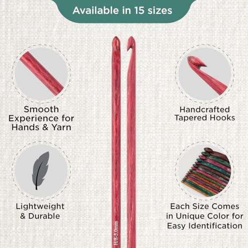 KnitPro Dreamz Afghan/Tunisian Crochet Hook | US Size H (5mm) - size: H (5.00 mm)