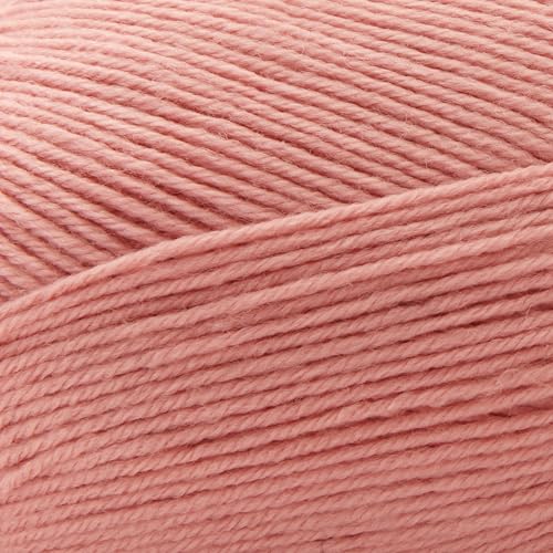 Loops & Threads Luxe Merino Solid Yarn - Yarn for Knitting, Crochet, Weaving, and Arts & Crafts - Pink, Wool Blend, 5.3 oz - color: Bridal Rose