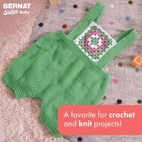 Bernat Softee Baby Yarn, 5 oz, Gauge 3 Light, Grass Green - color: Grass Green, size: 1 Pack, style: Softee Baby