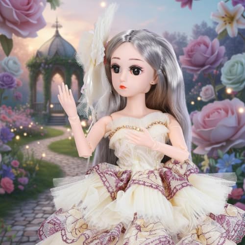 UCanaan BJD Dolls 1/4 SD Smart Doll 18 Inch 18 Ball Jointed Doll DIY Toys with Full Set Clothes Shoes Wig Makeup, Best Gitfs for Girls Christmas Birthday - color: Nitya