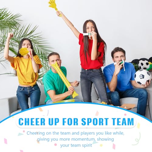 36 Pcs Cheerleading Pom Poms Thunder Sticks and Hand Clappers - color: yellow