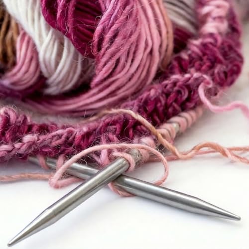 YLaziion Circular Knitting Needles Size 6 (4.0mm) 32 Inch Stainless Steel | US 6 Premium Metal Needle, Ergonomic Circle Weaving Needles for Sweater Scarf, 81cm - size: US 6 - 32" / 81CM (4.0mm)