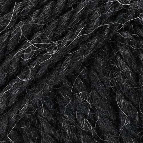 Luca-S ALPINO - Alpaca & Merino Yarn – 2 Skeins of Super Soft Aran Weight Yarn for Knitting & Crochet, 3.5 oz (100g), 164 yds (150m) Total, 60% Alpaca / 40% SF Merino - color: Black 03, size: 2 Pack