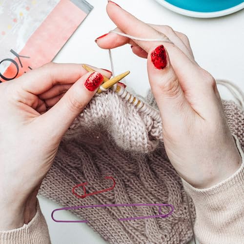 26pcs Knitting Tools Set for Knitting Crochet Sewing Yarn Crafts | 6 Styles Cable Needles 6 Sizes Stitch Holders 10 Crochet Counters 2 Big-Eyed Curved & 2 70 Blunt-Tipped Large-Eyed Needle - style: Set 4