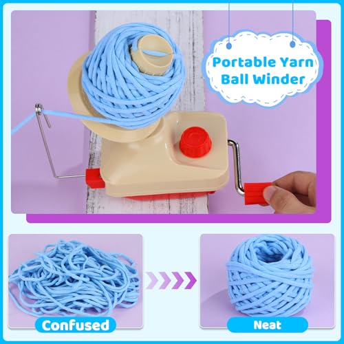 BUTUZE Yarn Winder, Ball Winder for Crocheting, Manual Yarn Ball Winder, Quick Install Efficient Yarn Ball Maker Tool for Crafting Enthusiasts - size: 53 PCS