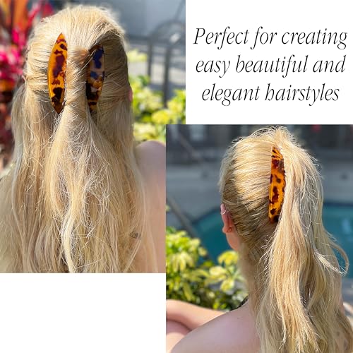 Camila Paris CP2877/2 French Hair Side Combs, Tokyo, Interlocking Combs French Twist Hair Combs, Strong Hold Hair Clips for Women Bun Chignon Up-Do, Styling Girls Hair Accessories, Made in France - color: Tokyo