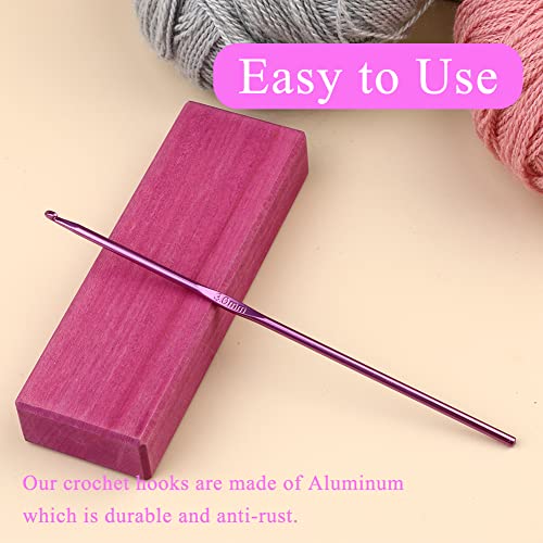 Iuuidu 3mm Aluminum Crochet Hook, Smooth Crochet Needles | Crochet Hooks for Arthritic Hands, Knitting Needles for Yarn Craft, Great Handmade DIY Present for Friends, Random Color - color: Aluminum Crochet Hook, size: 3.0mm