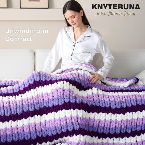 Chunky Yarn for Hand Knitting, #10 Chunky Blanket Chenille Yarn, Large Bulky Thick Jumbo Yarn, Super Chunky Knit Yarn for Crocheting, 8 Skein (8 oz 22 yds Each Skein), Burgundy - color: Burgundy