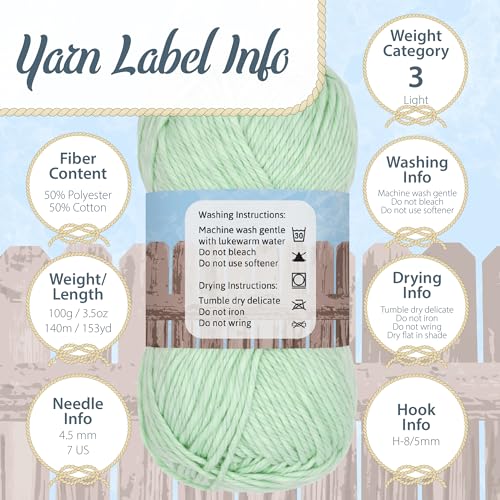JubileeYarn Simply Sweet Yarn - 100g/Skein DK Cotton Blend - Plum Raisin - 2 Skeins - color: 003 Plum Raisin, size: 2 Skeins