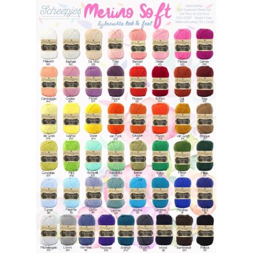 Scheepjes Merino Soft Yarn 50g 604 Lowry Gray Merino Wool Blend - color: 604 Lowry