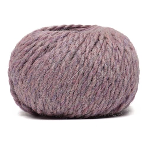 100% Baby Alpaca Yarn 3 Skeins 150g Bulky Weight Knitting Crochet H. Lilac | Made in Peru with natural warmth and softness featuring 162yd of premium fiber ideal for scarves shawls sweaters and more - color: Heather Lilac, size: Bulky - 3 Skeins