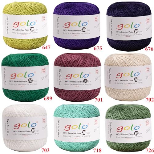 golo Crochet Yarns for Hand Knitting Tatting Yarn 045 - color: 045 Red