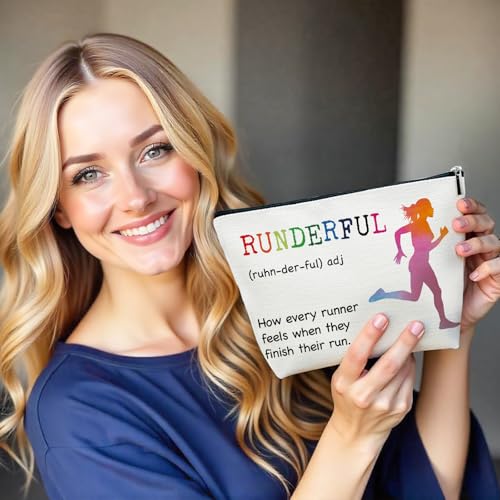Running Makeup Bag, Gifts for Runners Women | Runderful Definition Print Cosmetic Bag for Purse, Running Gifts for Joggers Track Athletes Marathon Lovers - color: multicolor01
