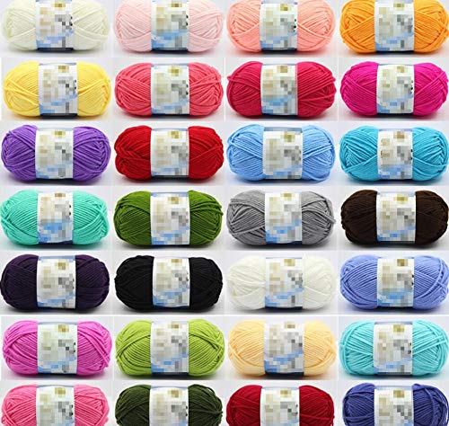Caddice Comfy Blend Milk Wool Starter Kit - 4 Rolls Soft, Plain, Bulk Yarn for Knitting, Crochet, Handcrafts - color: MINT