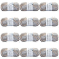 Loops & Threads Neutral Textured Twist Yarn – Bulky Weight Yarn for Knitting, Crochet, Weaving, Arts & Crafts, 12 Pack - color: Neutral