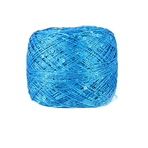 Clisil Blue Sequin Yarn - Sparkle, Fantasy & Art Yarn - 100g - color: Blue, size: 100g