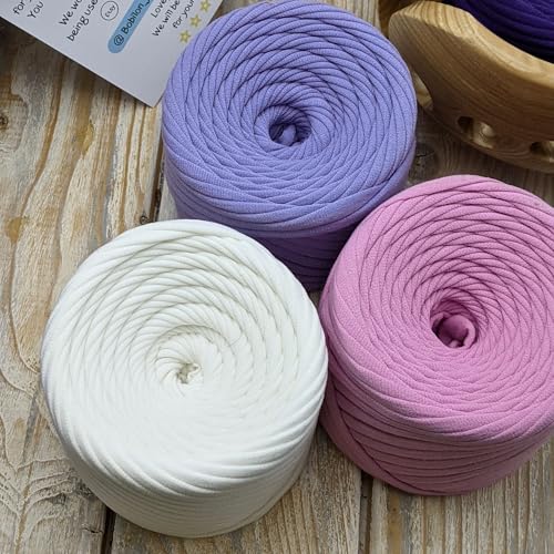 Bobilon 3-5 mm Thin Cotton T-Shirt Yarn for Amigurumi - Bubble Gum | 100% cotton t shirt yarn for amigurumi, crochet, knitting and macrame; new fabric, not recycled; 109 yds - color: Bubble Gum