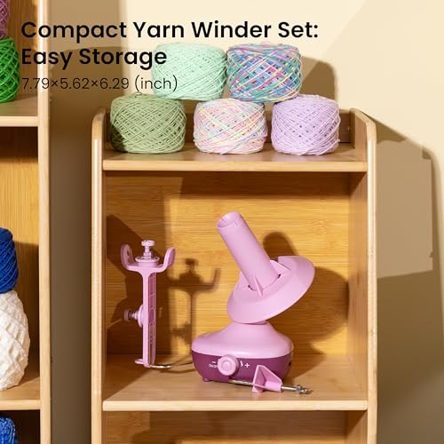 Etcokei Electric Yarn Winder Crochet Tool Kit with 8pcs Hook for Beginners | Automatic Yarn Cake Winder with 20pcs Stitch Makers, 20pcs Stitch Holders, 2pcs Crochet Ring and Other Crochet Accessories - color: Crochet Tool Kit