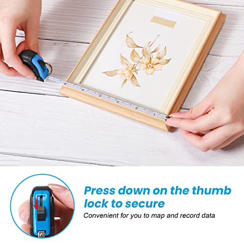 Xuhal 50 Pcs Mini Tape Measure Keychain Bulk, 3ft Retractable Favors, Blue - color: Blue