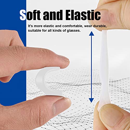 SMARTTOP Eyeglass Ear Grips -20 Pairs eye glasses ear grippers Anti-slip Holder, Silicone Ear Hook, eyeglasses ear grip Sleeve Retainer for Sports Glasses, Sunglasses Reading Glasses - color: Us-s-22a-clear