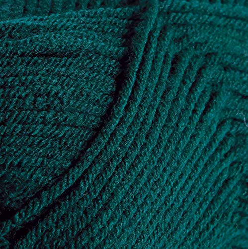 Knit Picks Brava Green Worsted Weight Smooth Acrylic Yarn for Crochet | 100g of soft knitting yarn in Hunter color, machine washable. - color: Hunter