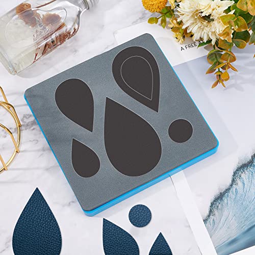 SUPERDANT Teardrop Leather Cutting Die 4 Styles Earrings Embossing Wooden Cutting Die Earring Patch Mold Template for Pendant Quilting Sewing Jewelry DIY Leather Crafts Making - color: Water Droplets