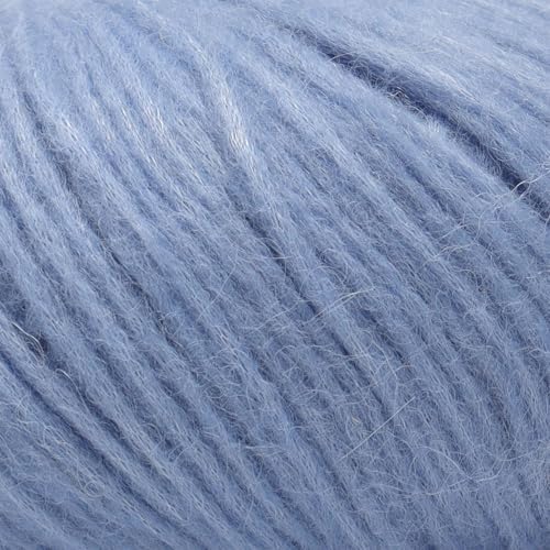 Baby Alpaca Merino Yarn 3 Skeins 150g Worsted Weight Knitting Soft Blue | Pullu baby alpaca merino blend made in Peru 3 skeins 150g 426yd total for knitting and crochet sweaters scarves and hats - color: Soft Blue