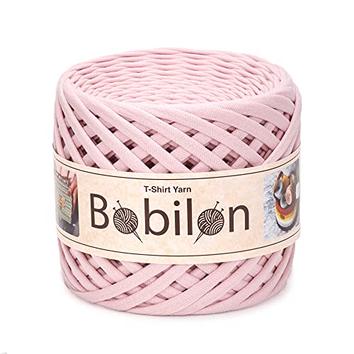 Bobilon 3-5 mm Cotton Yarn - Crochet, Knitting, Macrame - Apricot Crush | 100% cotton t shirt yarn for amigurumi, crochet, knitting and macrame; new fabric, not recycled; 109 yds - color: Apricot 1